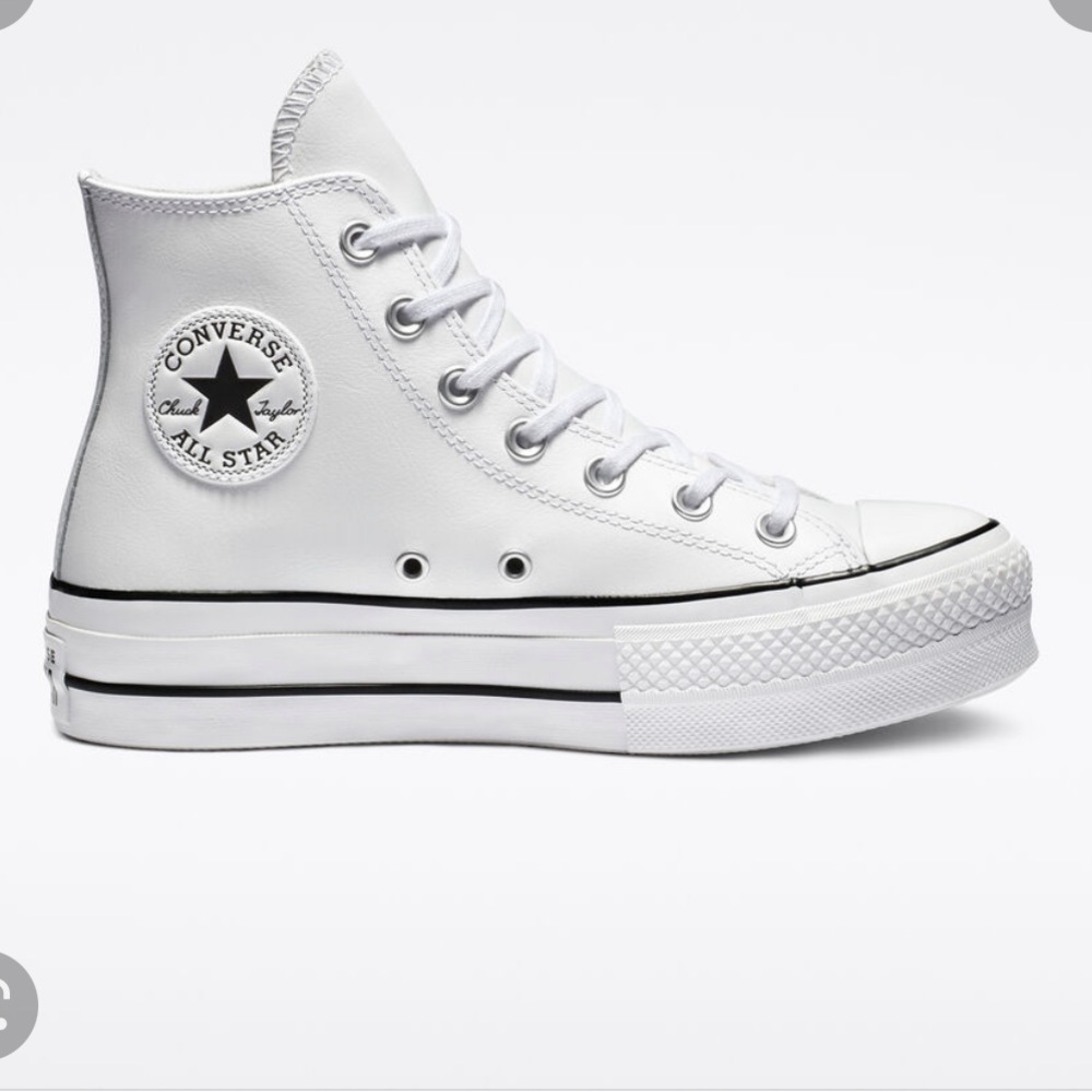 White Platform Converse WORN ONCE